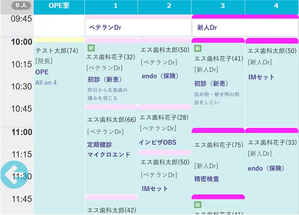 成長段階に合わせた診療スケジュールが組める